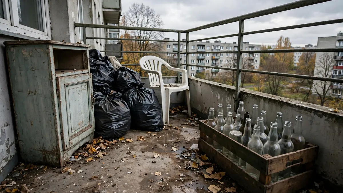 Zagracony balkon po wyprowadzce lokatora